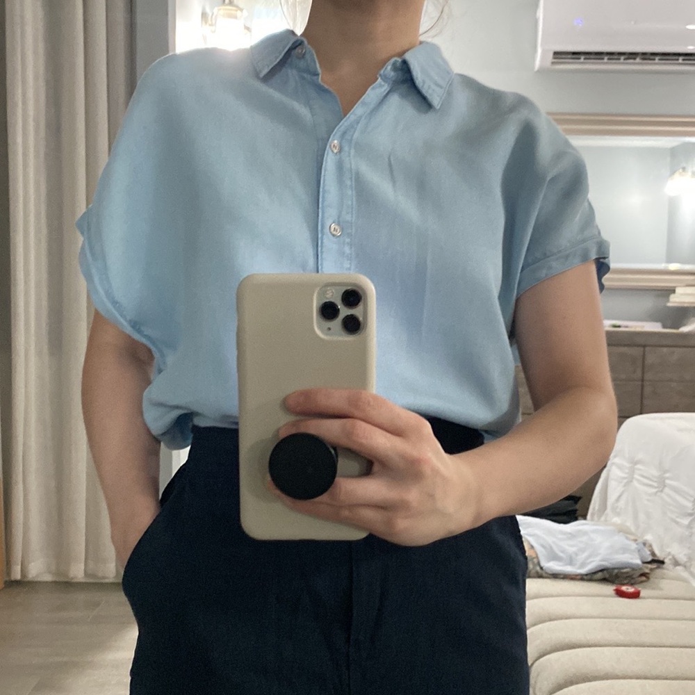 Forever 21 light chambray button up